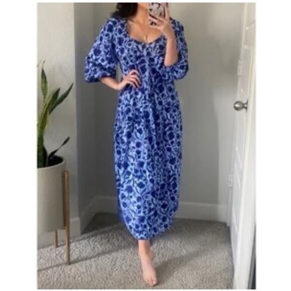 Universal Thread Womens Tiered Midi Dress Size 3X Purple Floral Peasant Cottage - Picture 1 of 12